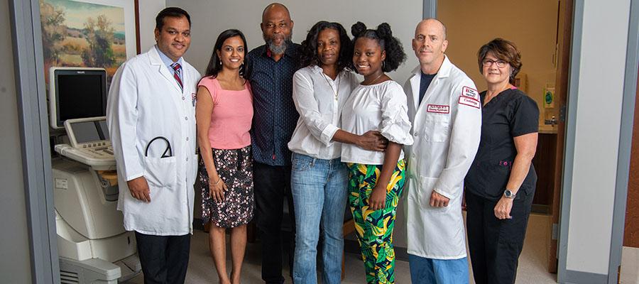 CTEPH patient Allison with her Temple Health care team