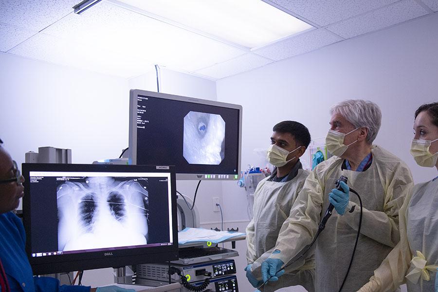 Dr. Criner implanting lung valve