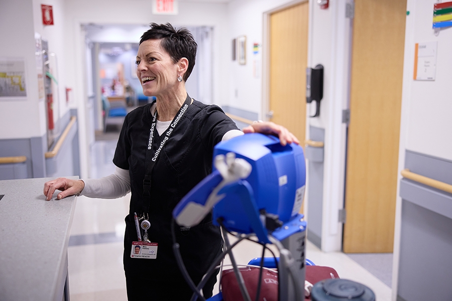 staff with equipment