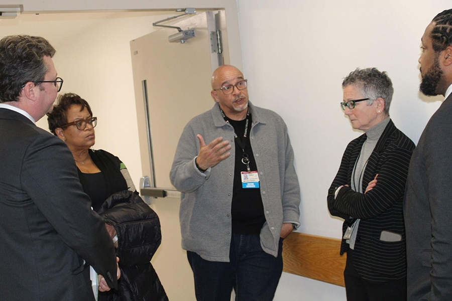Greg Jackson and Rob Wilcox, Deputy Directors of the White House Office of Gun Violence Prevention were among the visitors to Temple Health campuses.