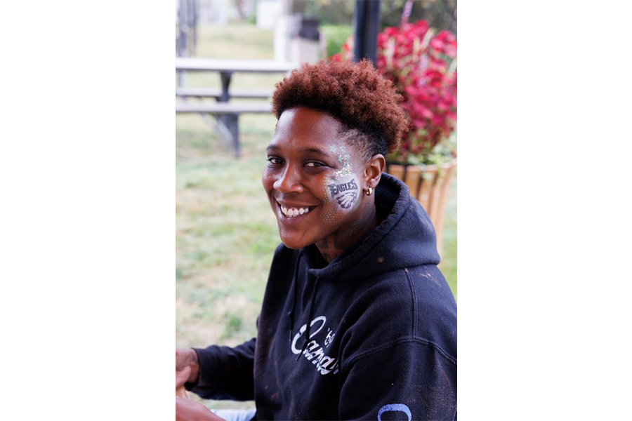 At Jeanes, our employees showed their Eagles spirit with face paint!