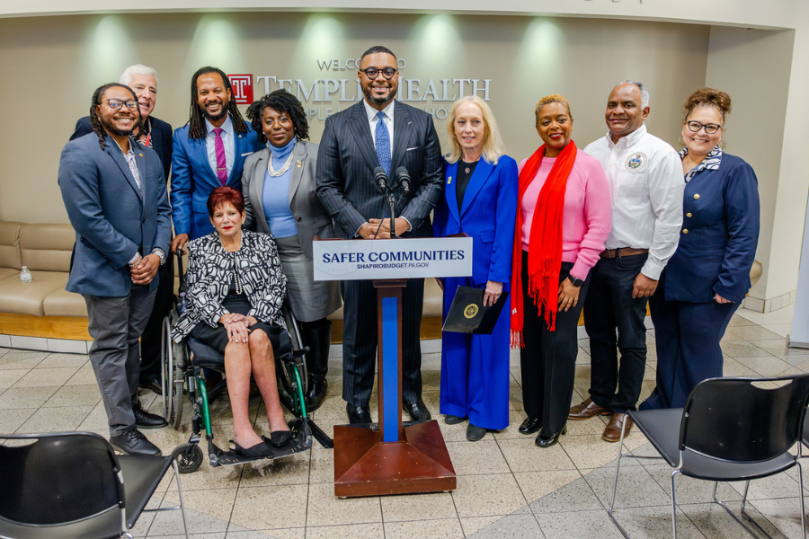 Many of our speakers and honored guests after the press conference.