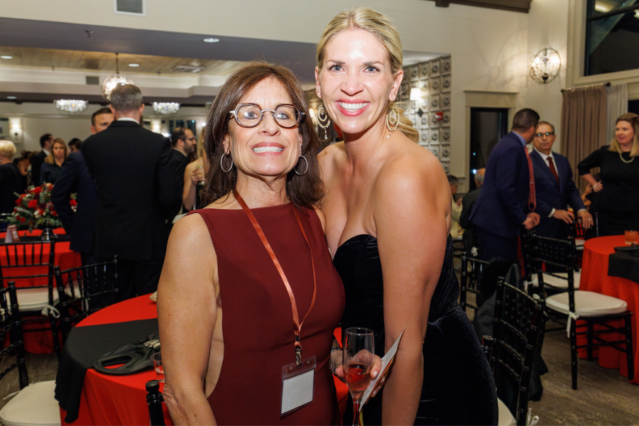 Stephen’s mother, Dr. Catherine Nicolaides (left), at the gala.