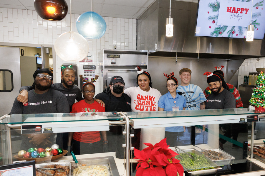 Fox Chase Cancer Center’s Dietary team wore some of the most festive costumes, including holiday sweaters and reindeer antlers!