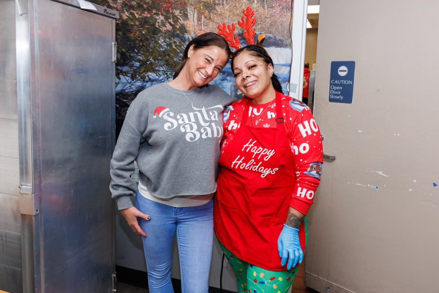 At the TUH-Jeanes Campus holiday meal, spirits were high—and almost everyone wore a festive outfit!