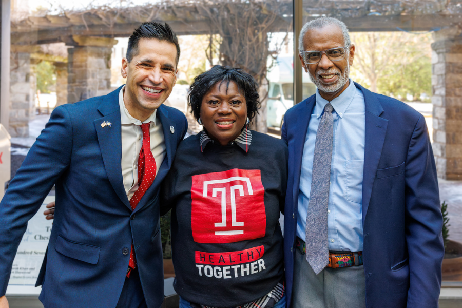 State Representative Khan (left) and Senator Haywood (right) with Lakisha Sturgis, RN, BSN, MPH, CPHQ, Director of Community Care Management for Population Health. 