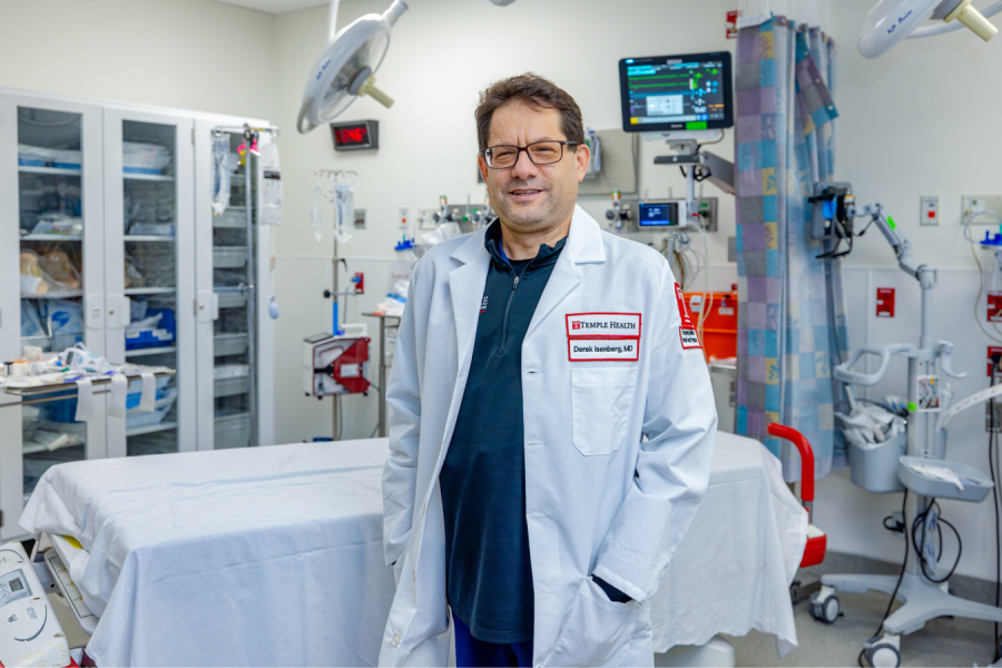 Derek L. Isenberg, MD, Professor of Emergency Medicine at the Lewis Katz School of Medicine. 
