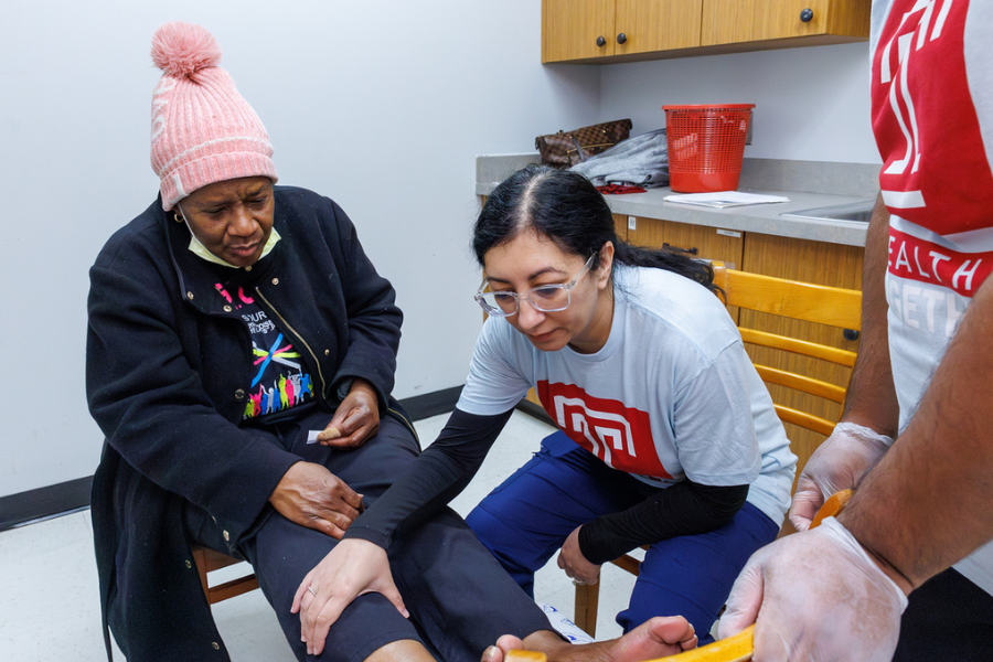Students from Temple’s School of Podiatry were also on-hand to offer diabetic foot screenings. 