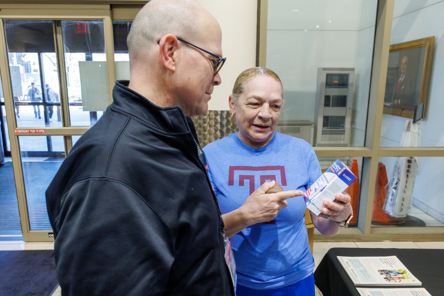 Testing with yearly FIT kits, which we handed out to attendees, is proven to reduce colorectal cancer risks on par with once-a-decade colonoscopy.