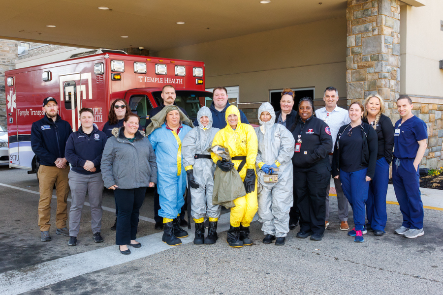 Participants—including members of the Montgomery County teams—gather for a photo after the successful exercise.
