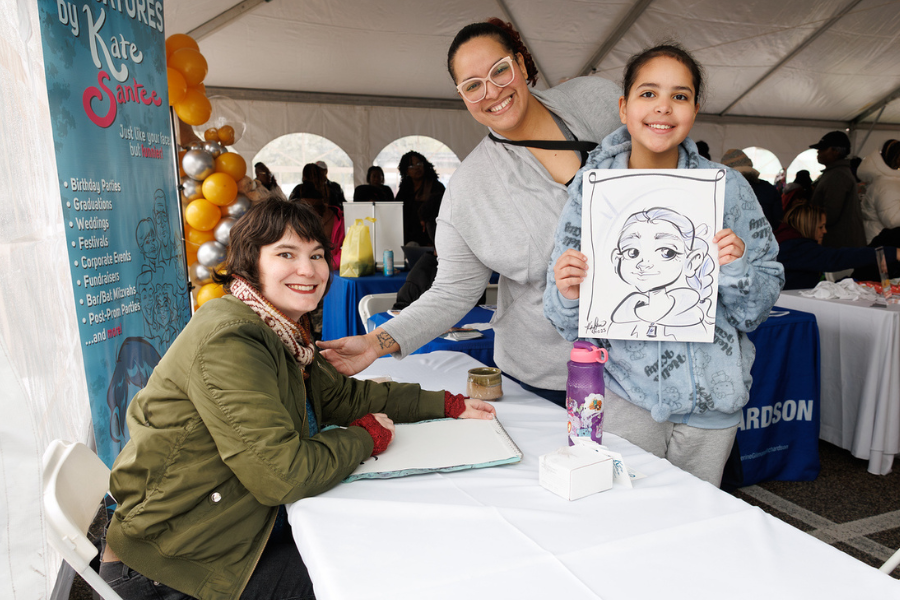 We had plenty of fun activities for attendees, including a caricature art station!