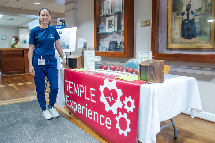 We were ready to greet any visitors to TUH-Jeanes Campus with a colorful Patient Experience table and plenty of giveaways!