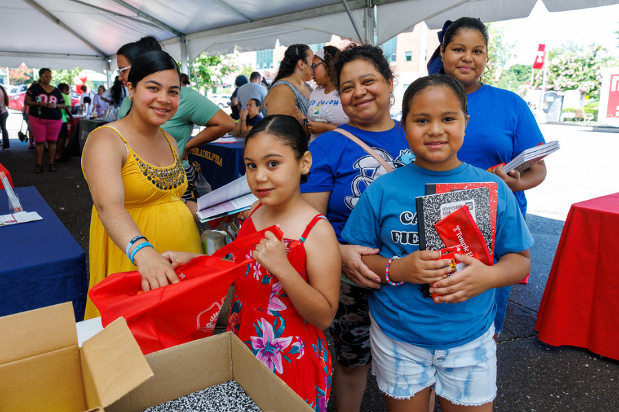 Community members, employees, and the Phanatic himself had a great time at the Back to School Health & Resource Block Party!