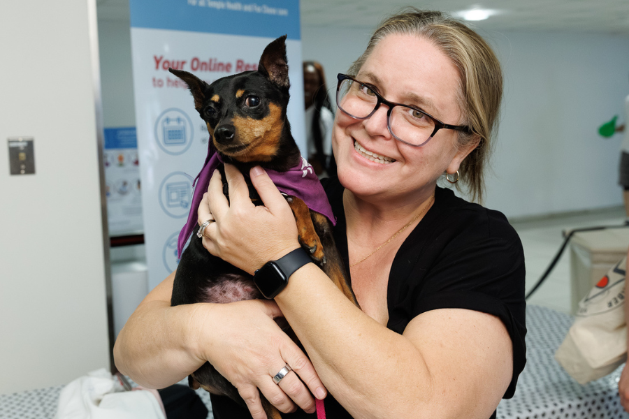 Our TUH-Main Campus employees loved getting quality time with these furry friends—all available for adoption at local rescues!