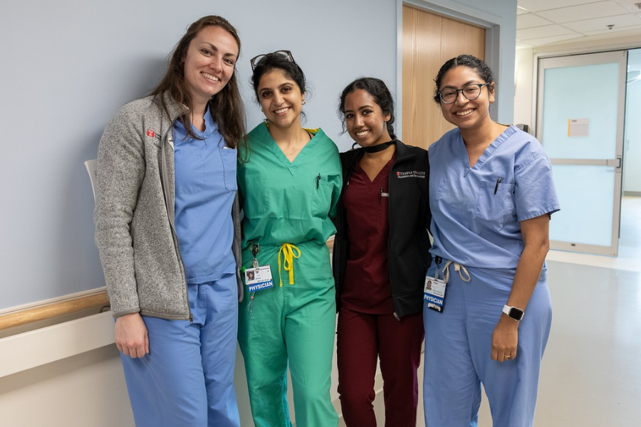 Temple Women & Families team members on the first day at the new hospital.