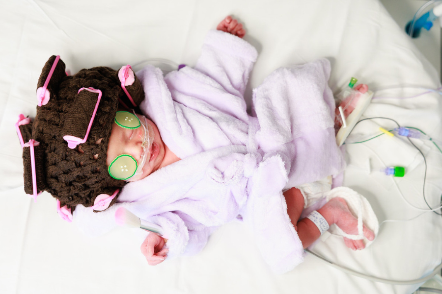 Newborn babies in their costumes!