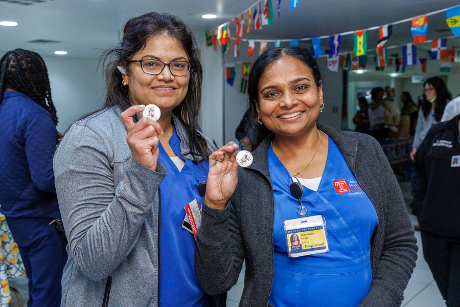 Temple Health employees enjoying the International Day Fair!