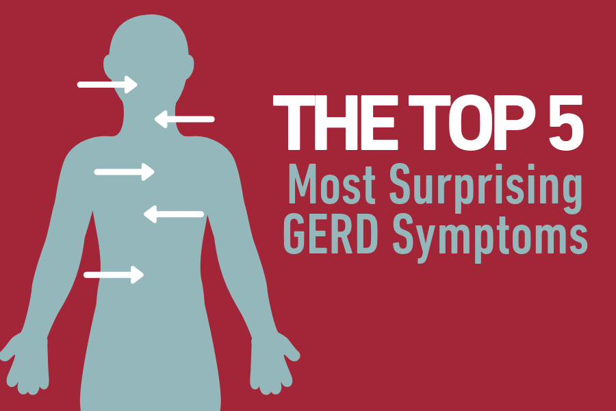The top 5 most surprising GERD symptoms graphic