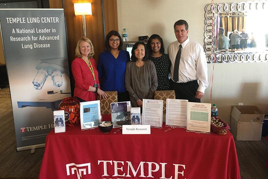 Temple Health staff at lung center booth