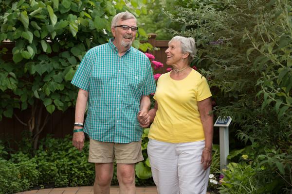 Breathing Buddies Program member Jim C. with his wife Karen
