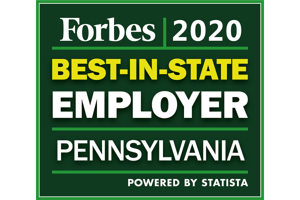 2020 Forbes Best-in-State Employer in Pennsylvania Award