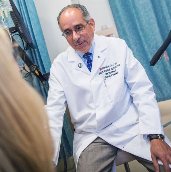 Dr. Hernandez consults with OBGYN patient