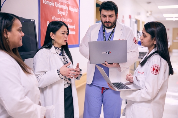 Hellerslia with several of her residents.