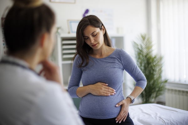 worried pregnant woman