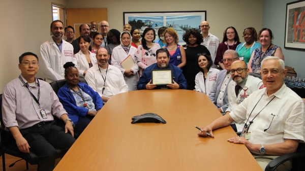Manetta (center), with his colleagues from the TUH-Main Campus Lab.