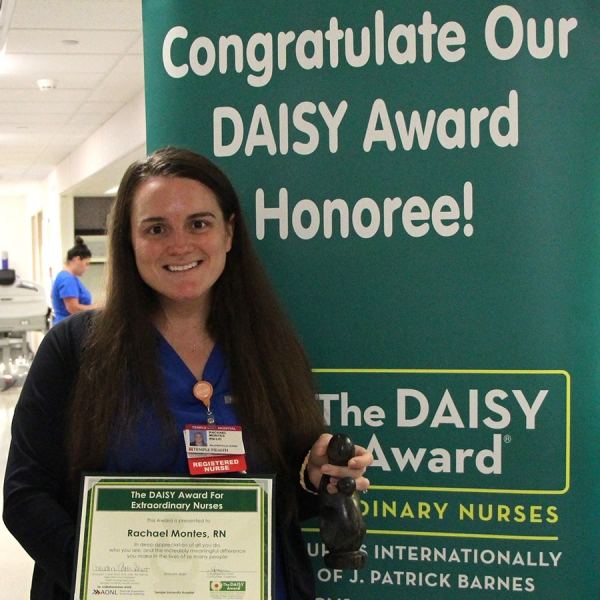 Rachel Montes with DAISY award