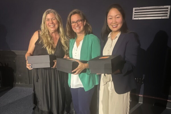 Patient Experience Physician Award winners Drs. Maura Sammon, Hannah Ravreby, and Laura Douglass.