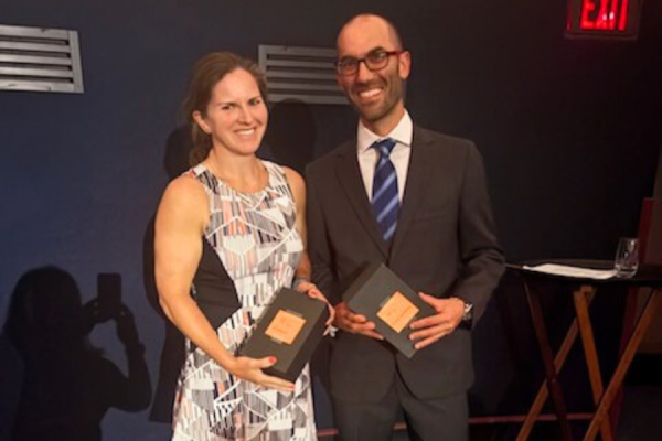 Rising Clinician Award recipients Drs. Kratin Schreyer and Isaac Whitman.