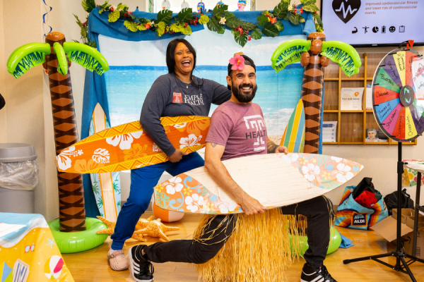 Fox Chase Cancer Center at Temple University Hospital team members embraced the beach day theme.