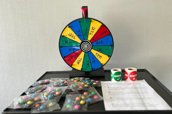 One of the prize wheels team members could spin at R U OK?Day.