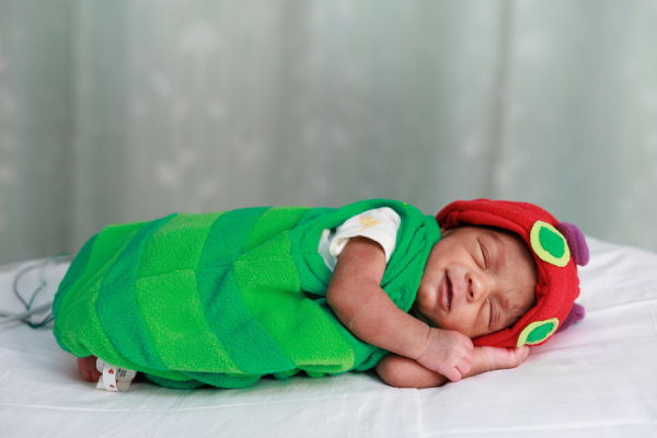 This newborn ‘caterpillar’ was one of our staff’s favorite photos!