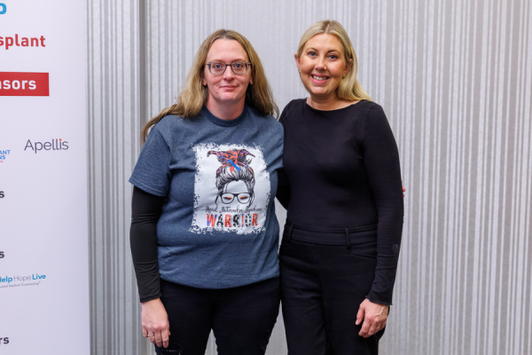 Kidney donor Tiffany Weigle (left) and recipient Christy King (right).