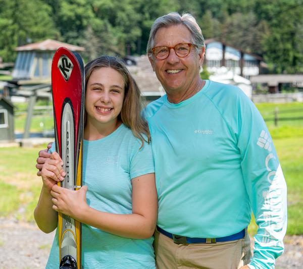 Temple patient Don with his granddaughter