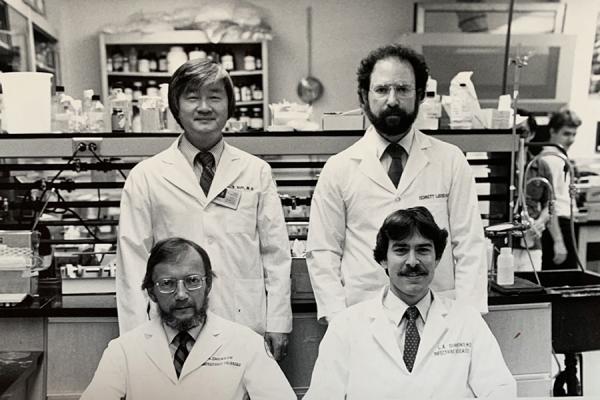 Old photo of infectious disease team at Temple